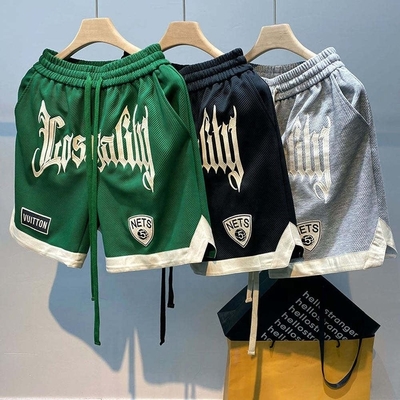 Olahraga Musim Panas Jogging Latihan Atletik Berlari Fitness Track Jogger Mesh Shorts Gym Retro Basket Shorts Pria