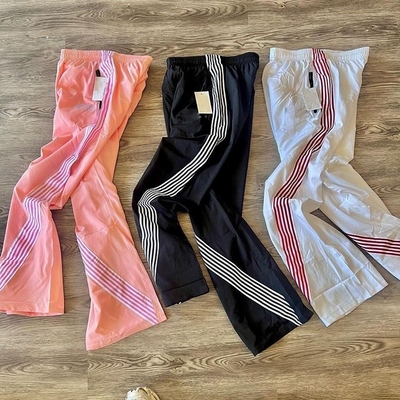 Grey flare sweatpants Elastic Waist Closure Pria Y2K Streetwear Wide Leg Sweatpants