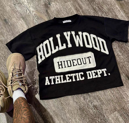 Dukungan 7 Hari Sampel Order Lead Time untuk Custom Pria Oversized Drop Shoulder T-shirt