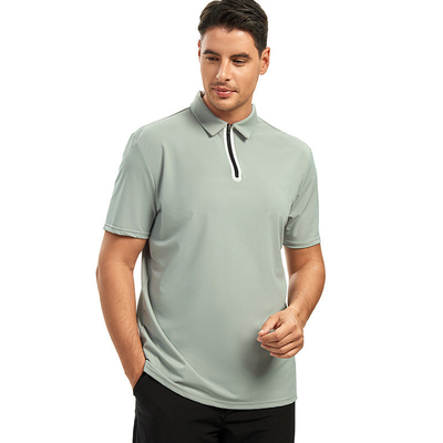 Disesuaikan warna-warni Golf Polo Shirts Quick Dry Fit Mens Seragam polos dengan logo cetak