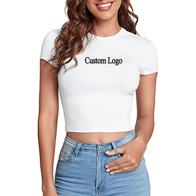 T-shirt polos polyester khusus untuk wanita musim panas untuk bayi Y2k