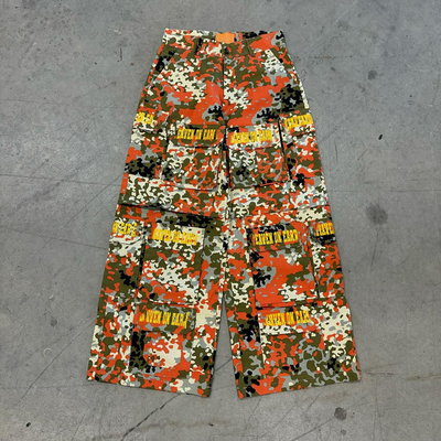 Custom Loose Baggy Wide Leg Kamuflase Real Tree Camo Pants Sweatpants Cotton Multiple Pockets Kargo Celana